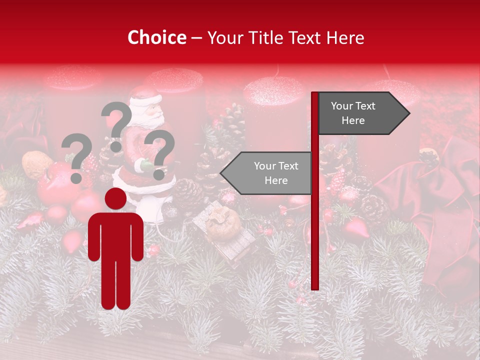 Christmastide Nicholas Candle PowerPoint Template