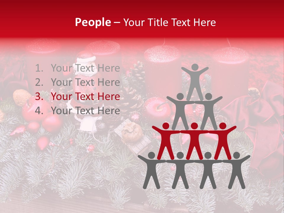 Christmastide Nicholas Candle PowerPoint Template