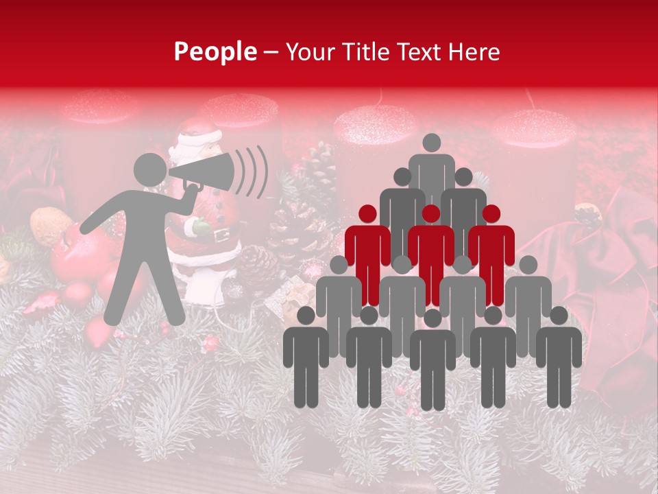 Christmastide Nicholas Candle PowerPoint Template