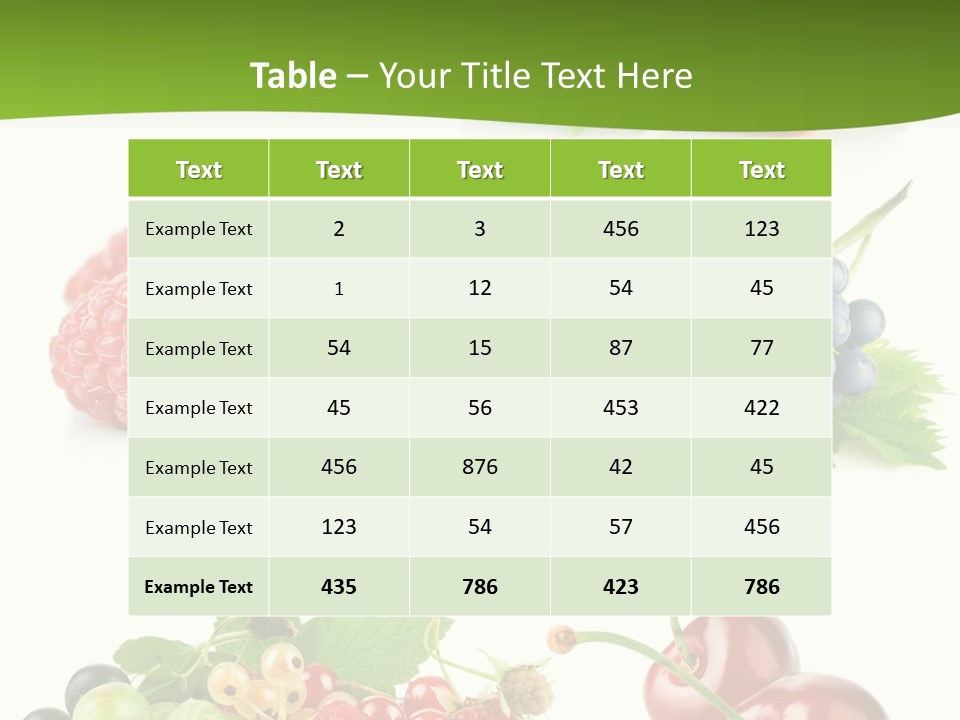 Cherry Set Organic PowerPoint Template