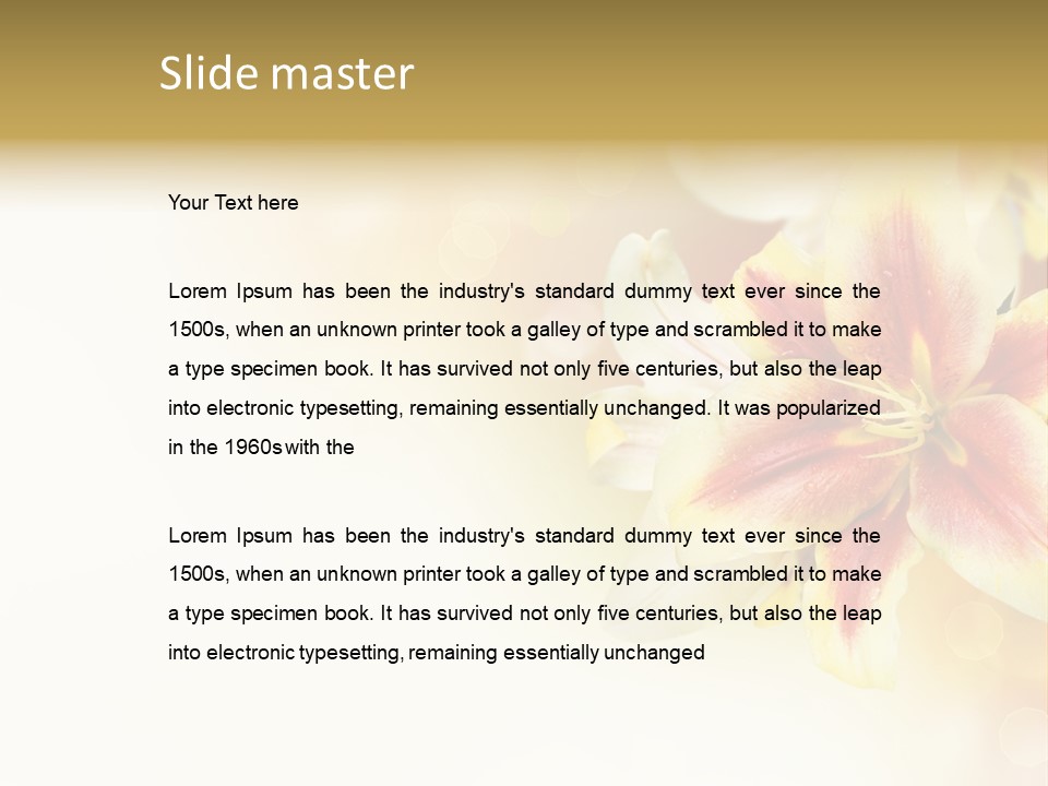 Sunny Summer Bouquet PowerPoint Template