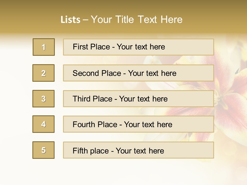 Sunny Summer Bouquet PowerPoint Template