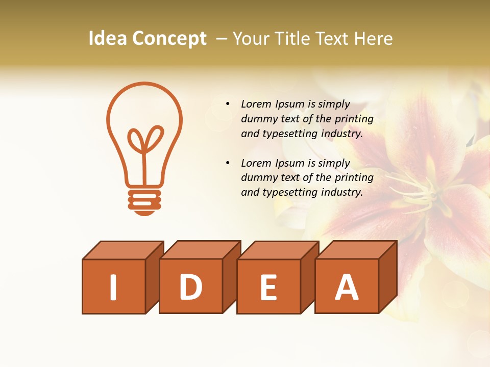 Sunny Summer Bouquet PowerPoint Template