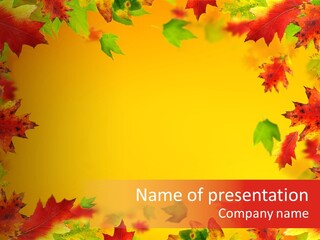 Art Natural Red PowerPoint Template