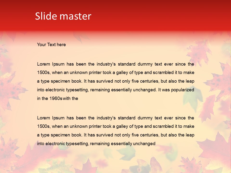 Art Natural Red PowerPoint Template