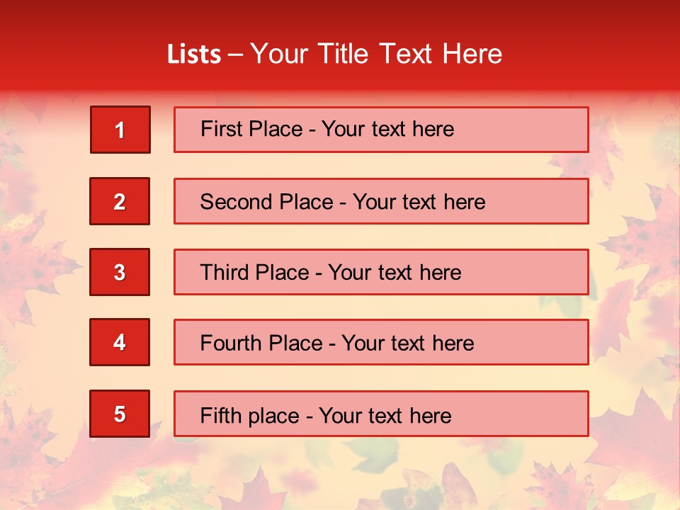 Art Natural Red PowerPoint Template