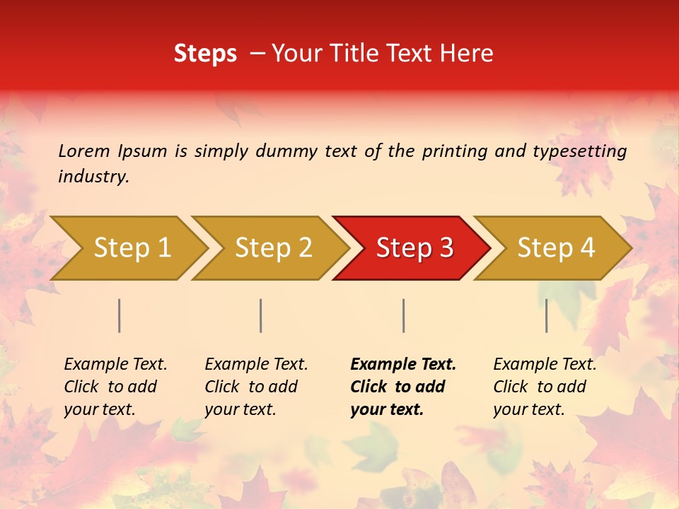 Art Natural Red PowerPoint Template