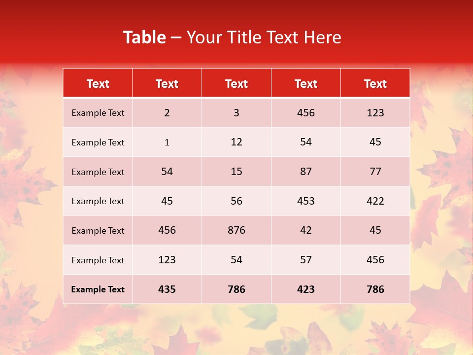 Art Natural Red PowerPoint Template