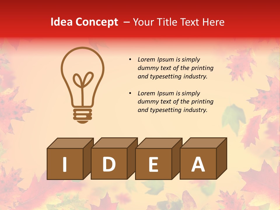 Art Natural Red PowerPoint Template