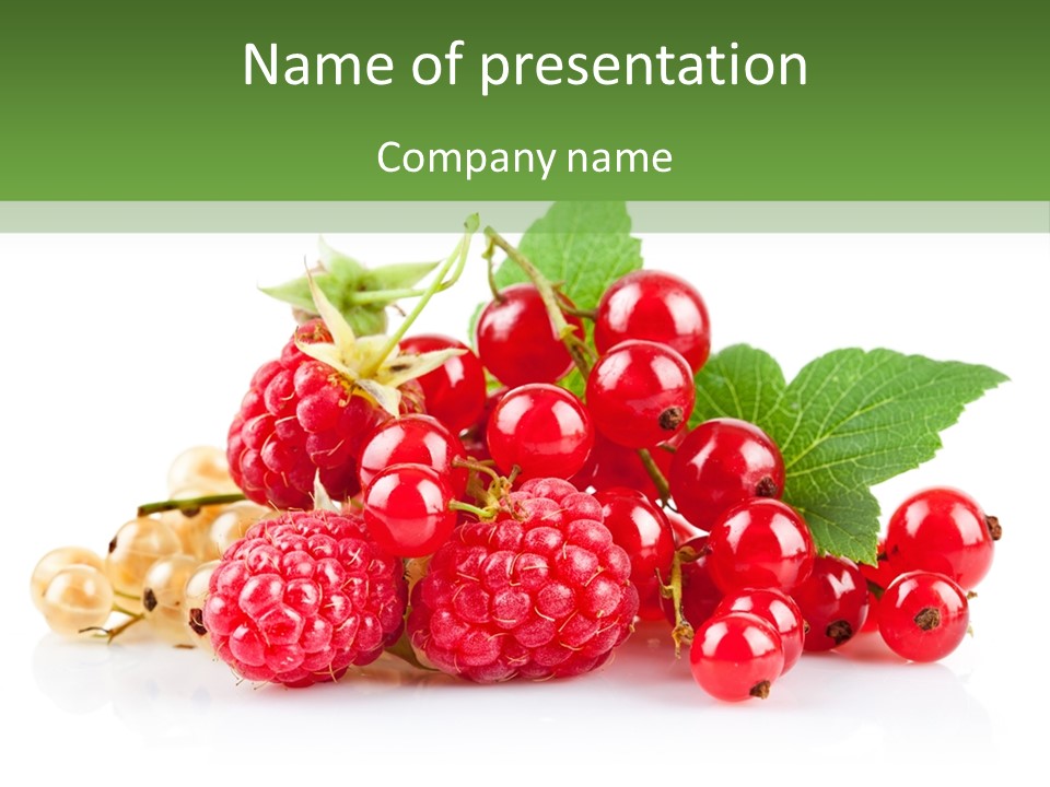 Healthy Eating Juicy Organic PowerPoint Template