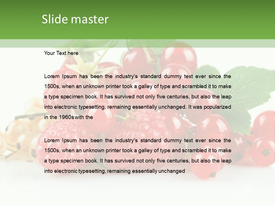 Healthy Eating Juicy Organic PowerPoint Template