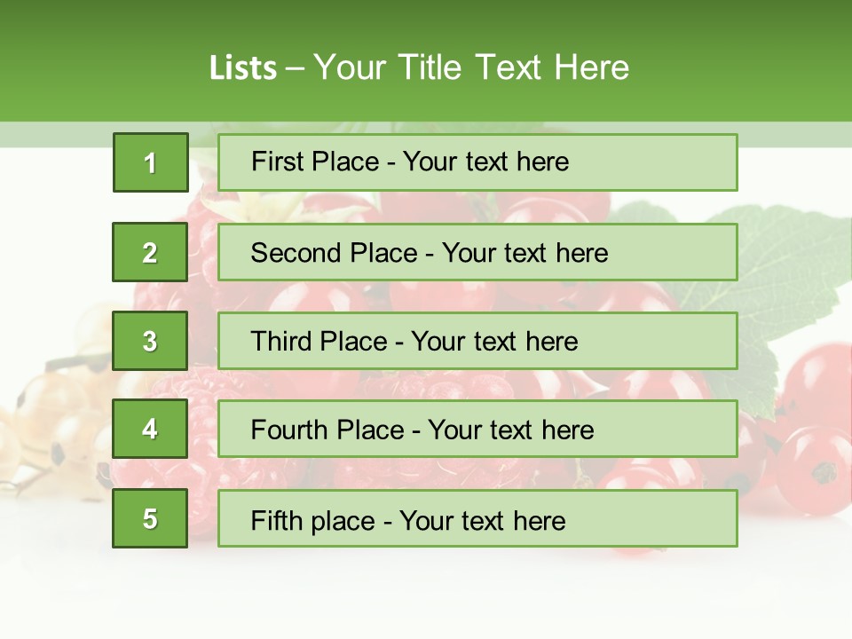 Healthy Eating Juicy Organic PowerPoint Template