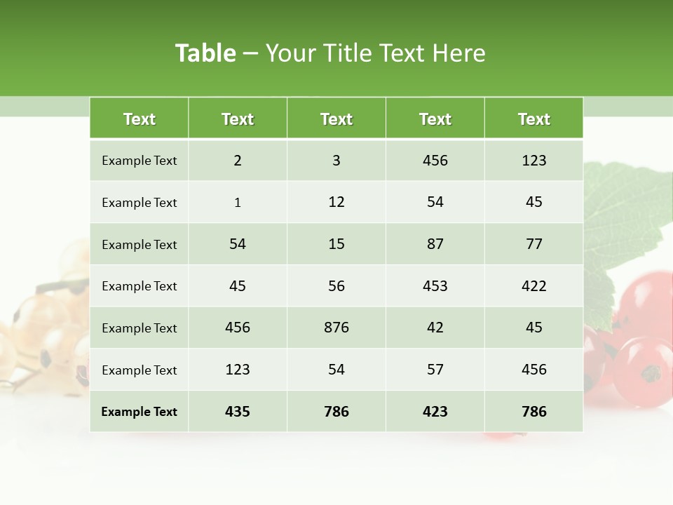 Healthy Eating Juicy Organic PowerPoint Template