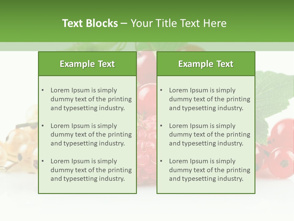Healthy Eating Juicy Organic PowerPoint Template