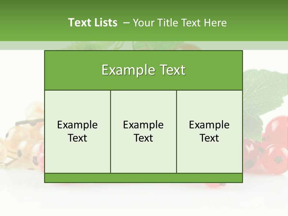 Healthy Eating Juicy Organic PowerPoint Template