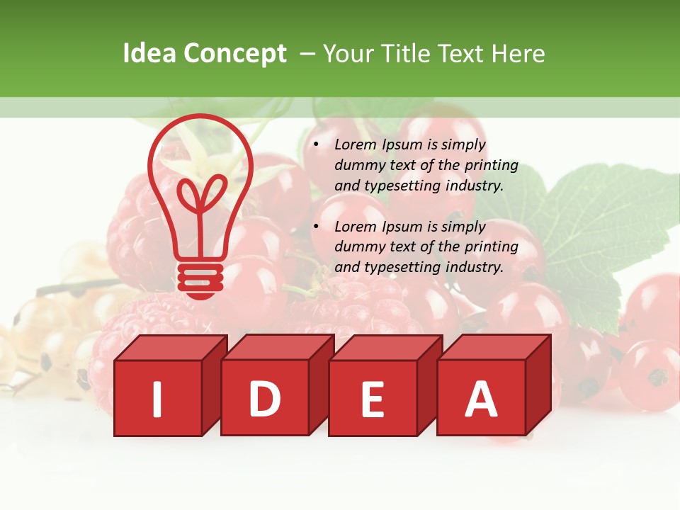 Healthy Eating Juicy Organic PowerPoint Template