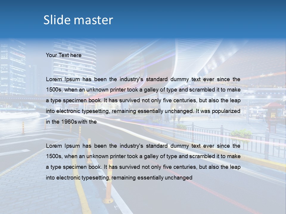 Driving Street Urban PowerPoint Template