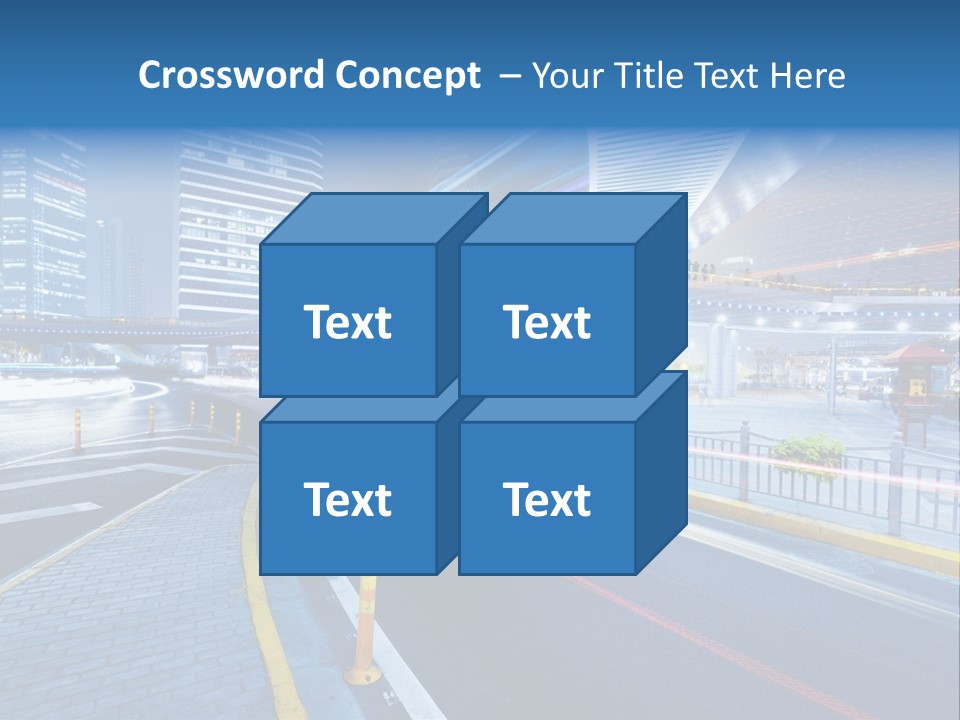 Driving Street Urban PowerPoint Template