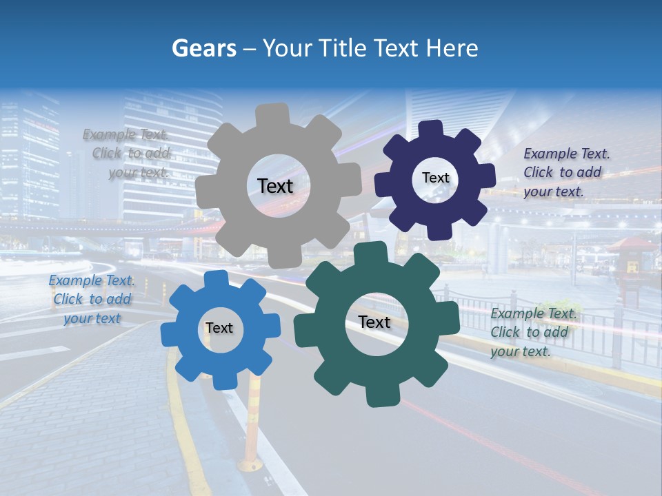 Driving Street Urban PowerPoint Template