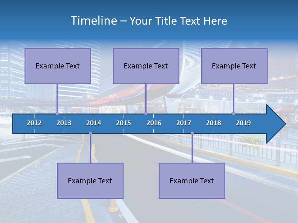 Driving Street Urban PowerPoint Template