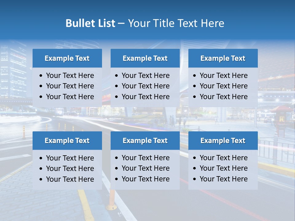 Driving Street Urban PowerPoint Template
