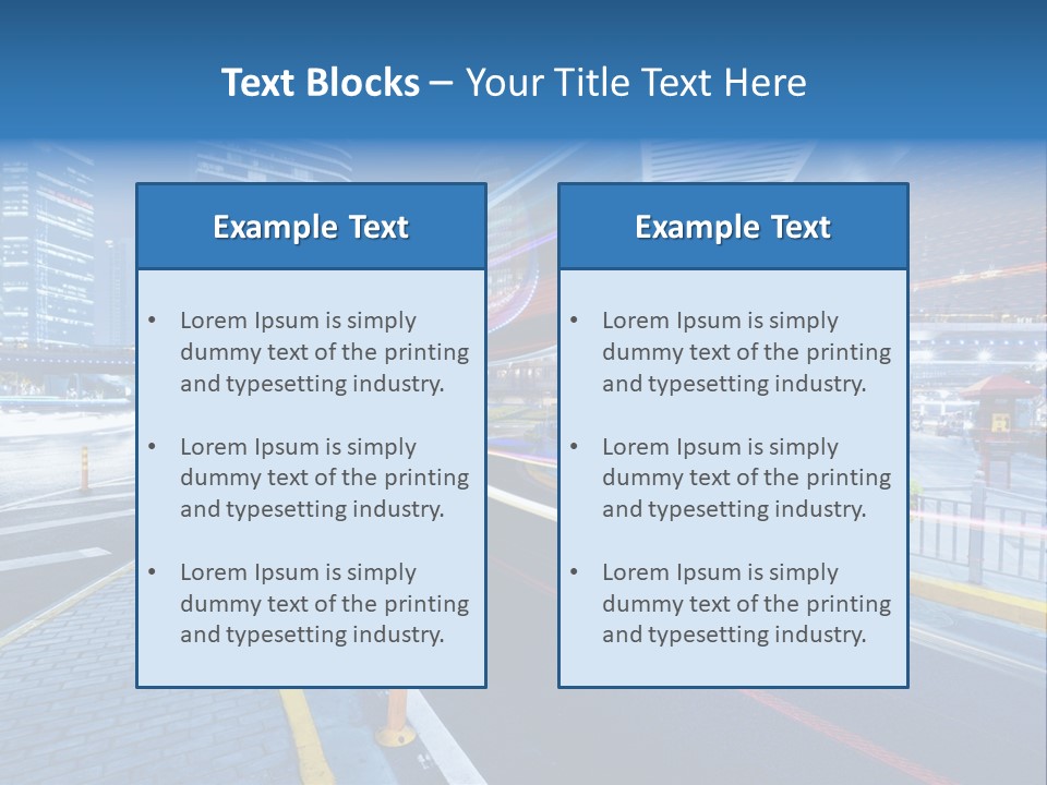Driving Street Urban PowerPoint Template