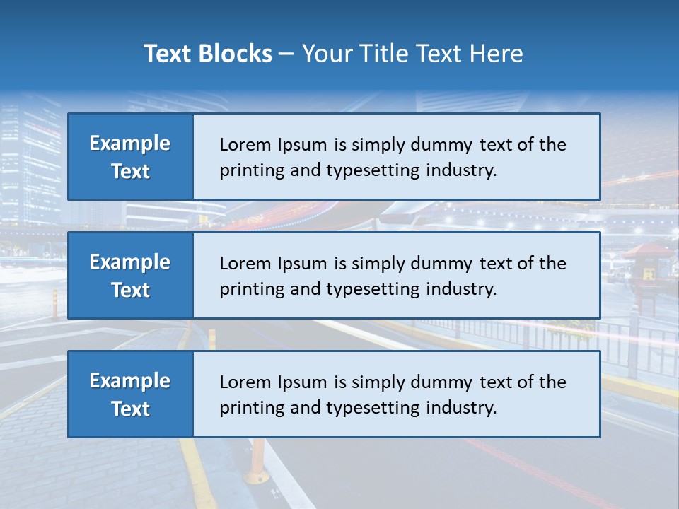 Driving Street Urban PowerPoint Template