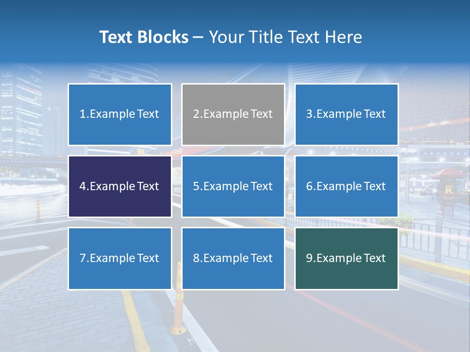 Driving Street Urban PowerPoint Template