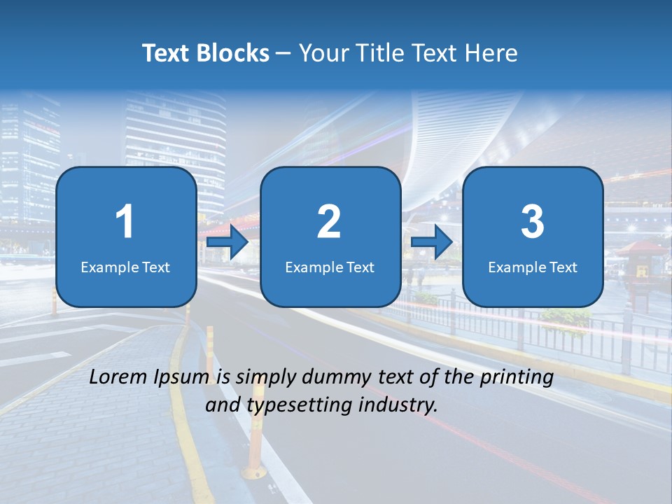 Driving Street Urban PowerPoint Template