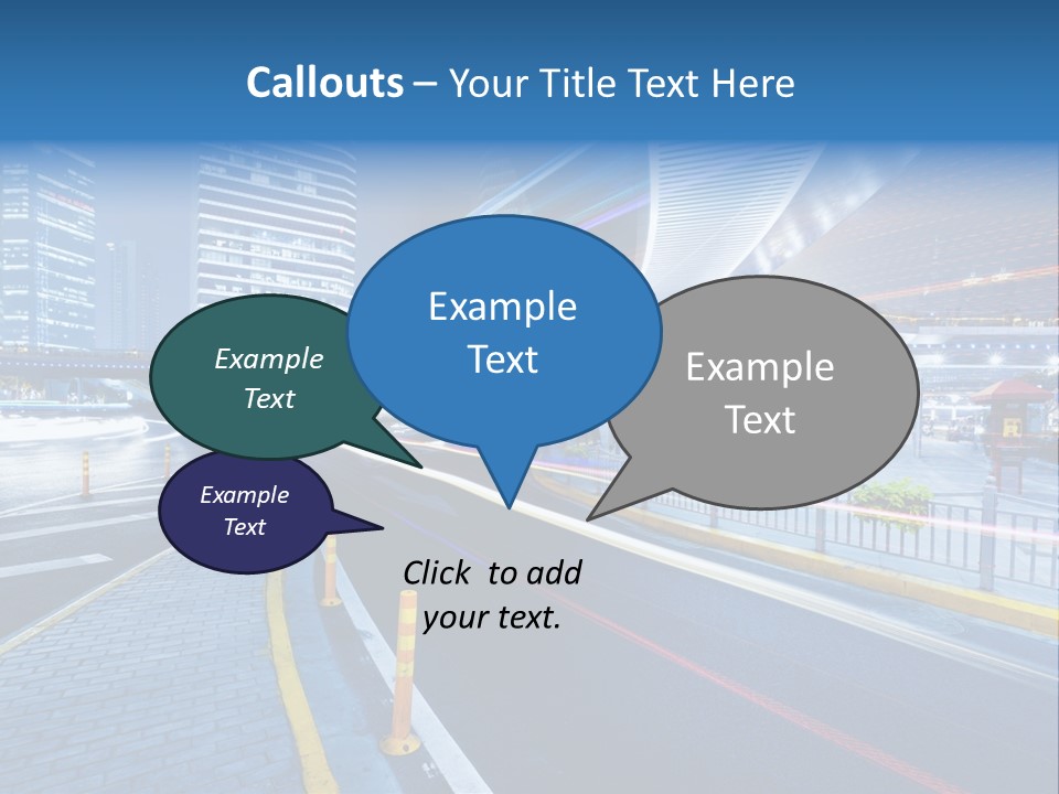 Driving Street Urban PowerPoint Template