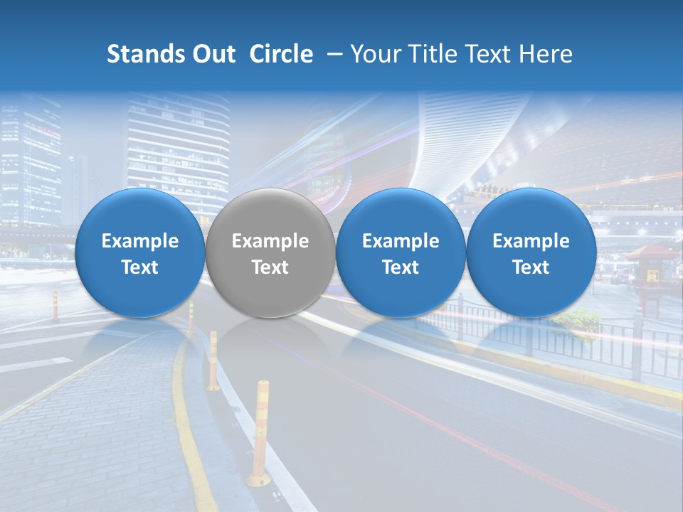Driving Street Urban PowerPoint Template