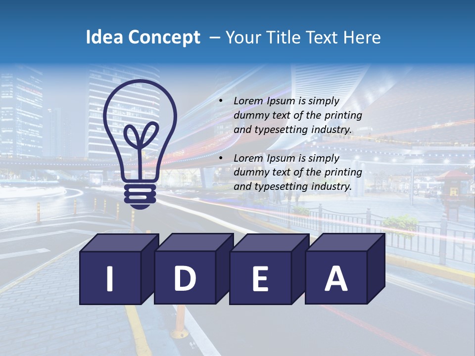 Driving Street Urban PowerPoint Template