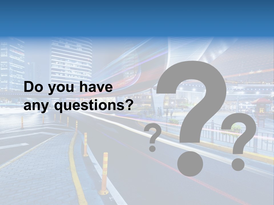 Driving Street Urban PowerPoint Template