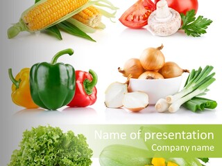 Corn Vegetable Meal PowerPoint Template