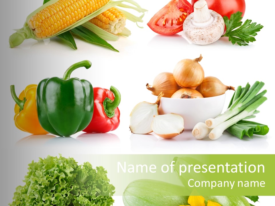 Corn Vegetable Meal PowerPoint Template