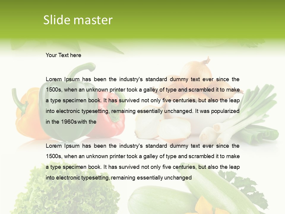 Corn Vegetable Meal PowerPoint Template