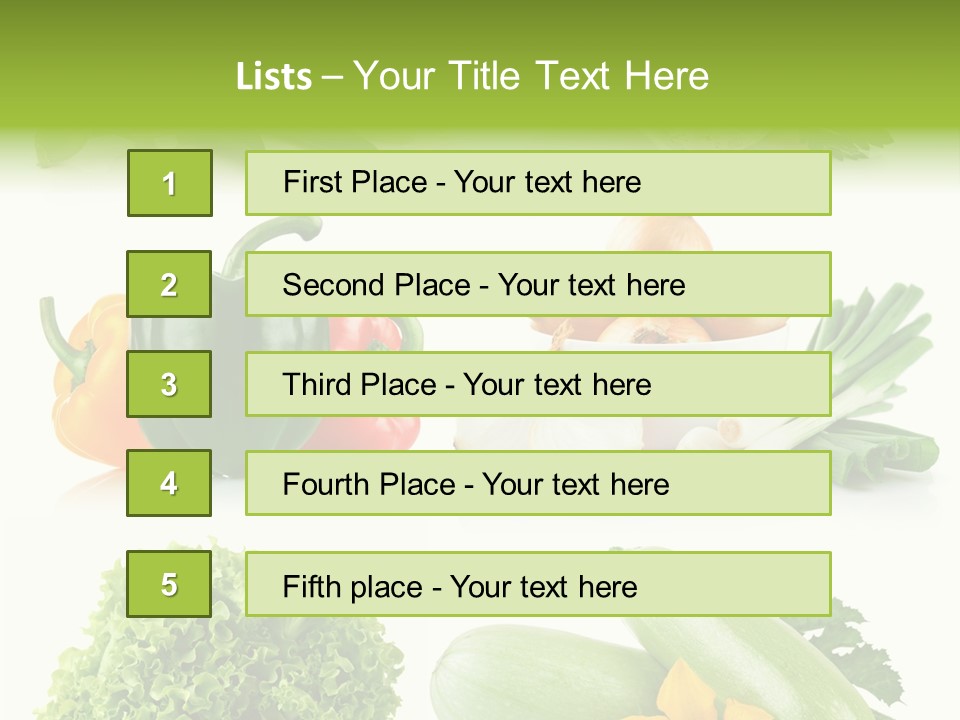 Corn Vegetable Meal PowerPoint Template