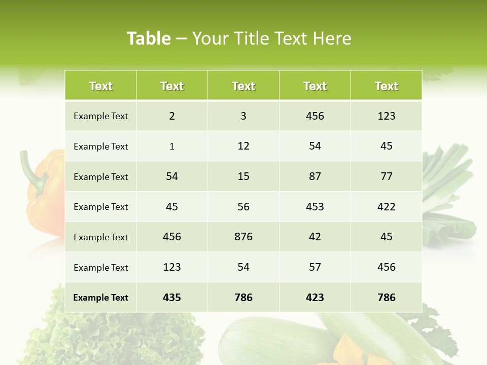 Corn Vegetable Meal PowerPoint Template