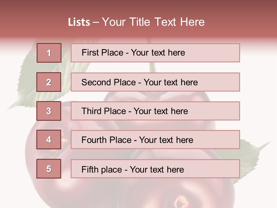Three Close Up Juicy PowerPoint Template
