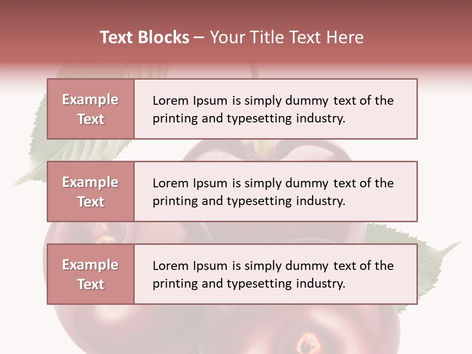 Three Close Up Juicy PowerPoint Template