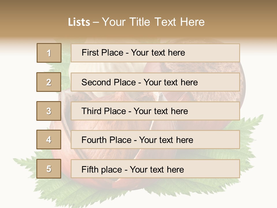 Tree Walnut Object PowerPoint Template