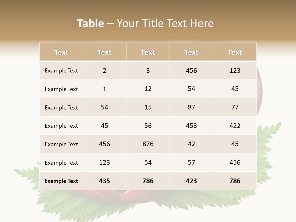 Tree Walnut Object PowerPoint Template