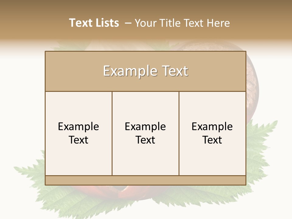 Tree Walnut Object PowerPoint Template