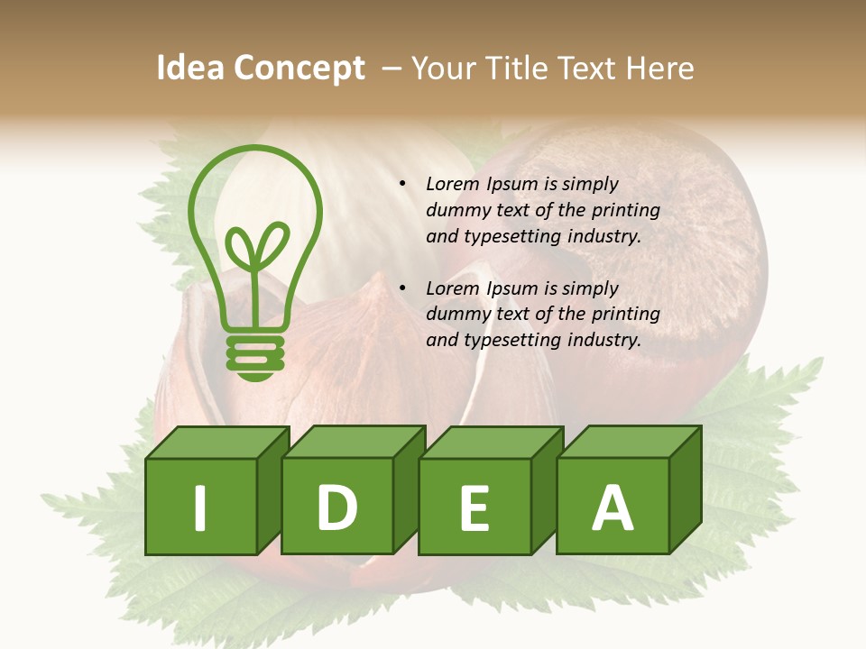 Tree Walnut Object PowerPoint Template