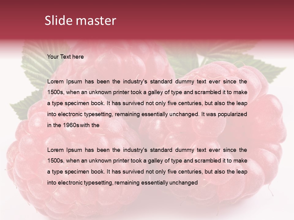 Berry Fresh Raspberry PowerPoint Template