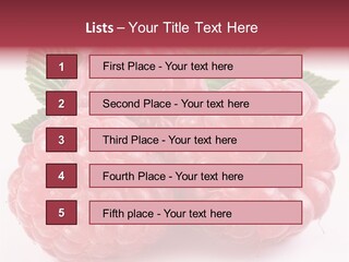Berry Fresh Raspberry PowerPoint Template