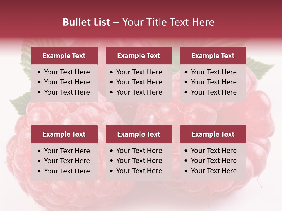 Berry Fresh Raspberry PowerPoint Template