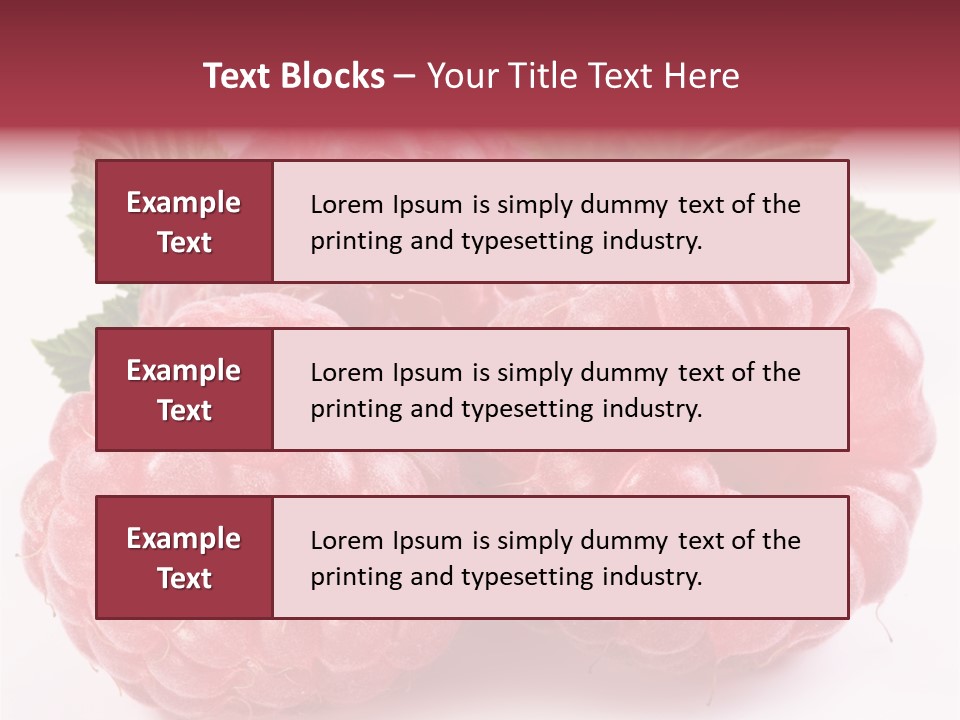 Berry Fresh Raspberry PowerPoint Template