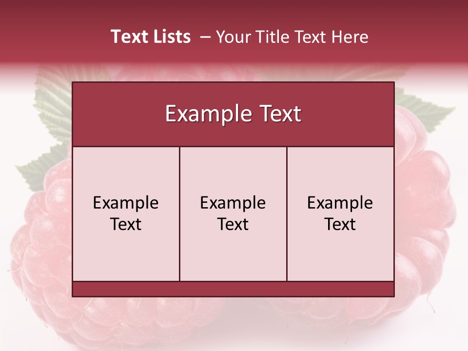 Berry Fresh Raspberry PowerPoint Template