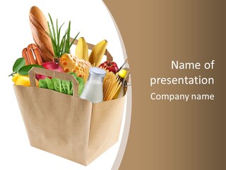 Supermarket Grocery Spaghetti PowerPoint Template